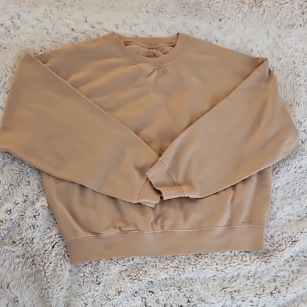 American Eagle Outfitters Tan Crewneck Sweater Soft Knit Versatile